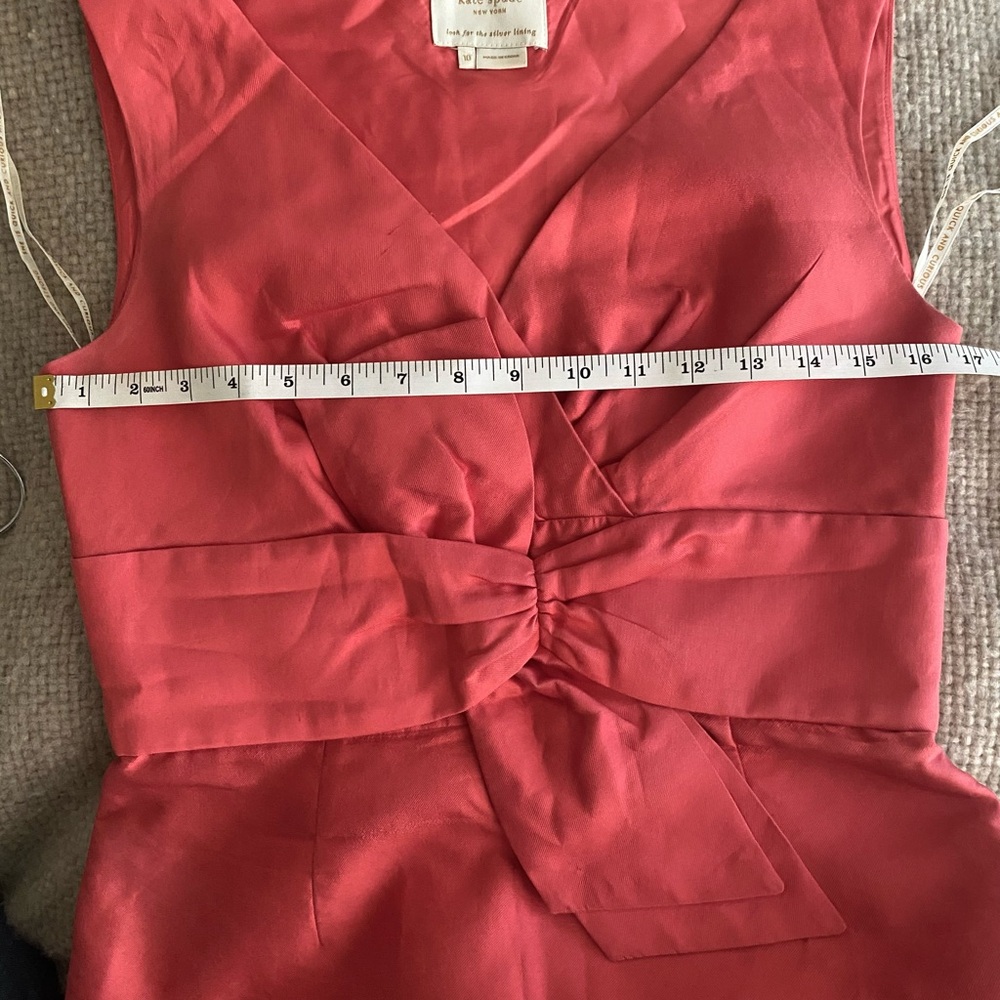 Kate Spade All That Glitters Mina Strawberry Bow Sheath Silk Dress - Picture 13 of 14